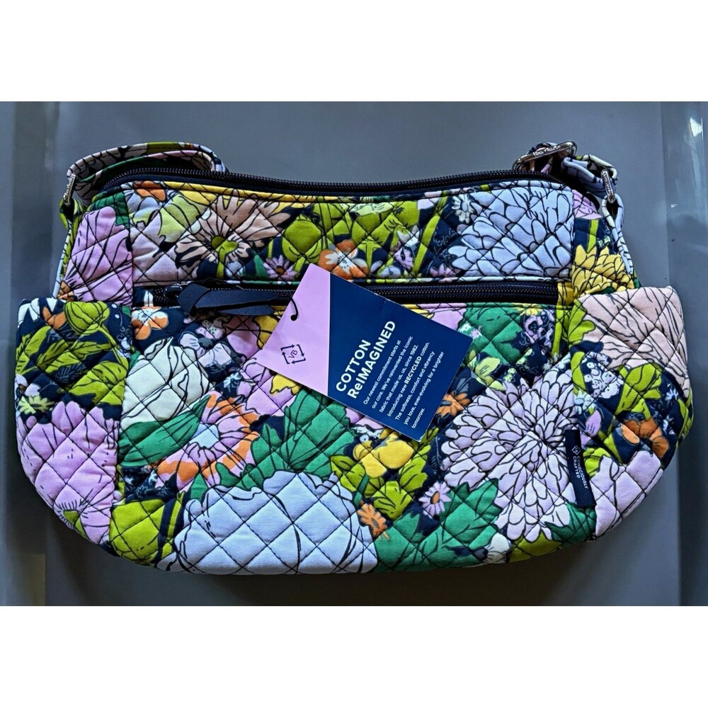 Vera Bradley Multicolor Floral Bag Zip Lined Detachable Strap NWT B5